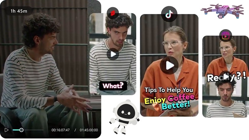 filmora ai smart short clips feature