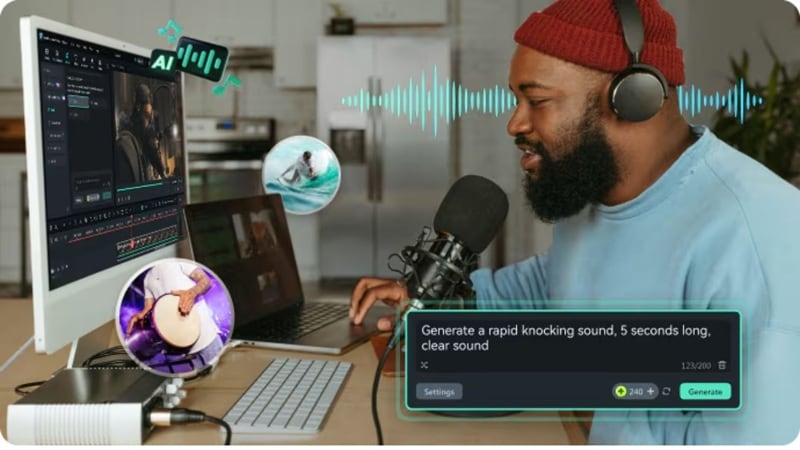 filmora ai sound effect generator feature