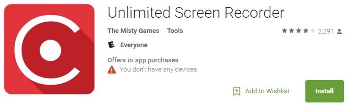Unlimited screen recorder