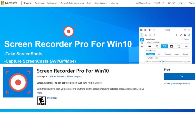 screen recorder pro win 10