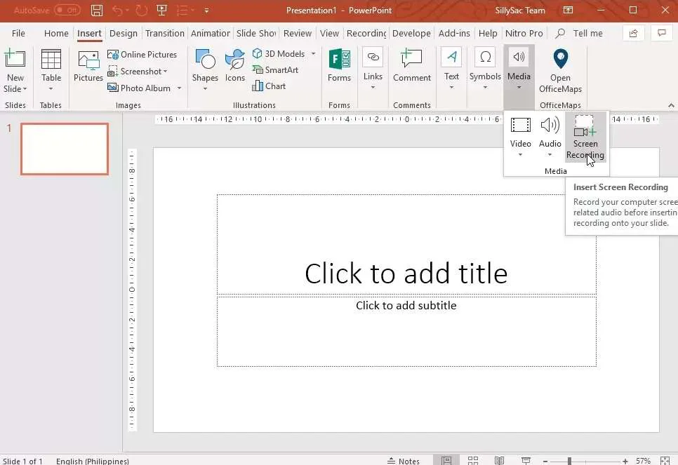 screen recording in powerpoint