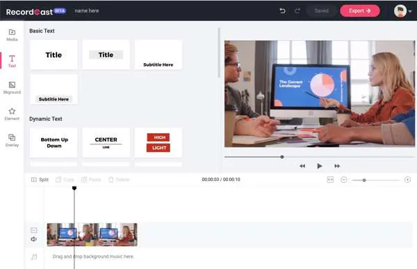 recordcast video editor