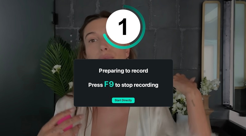 start screen record filmora