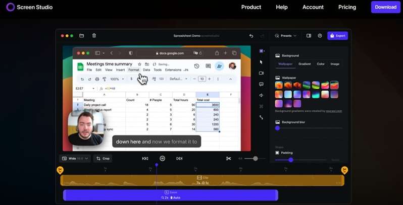 screen studio mac webpage