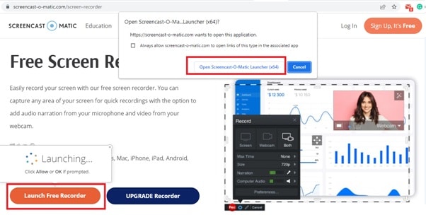 screencast launch recorder free