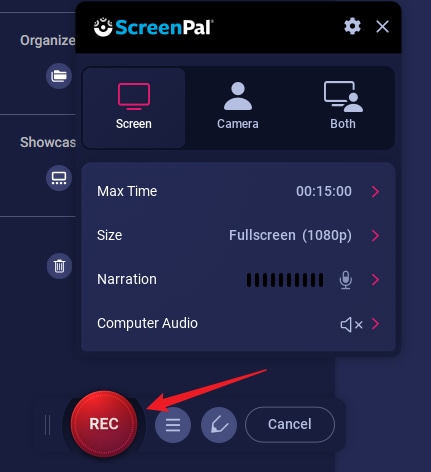 screencast-o-matic screen recorder start recording