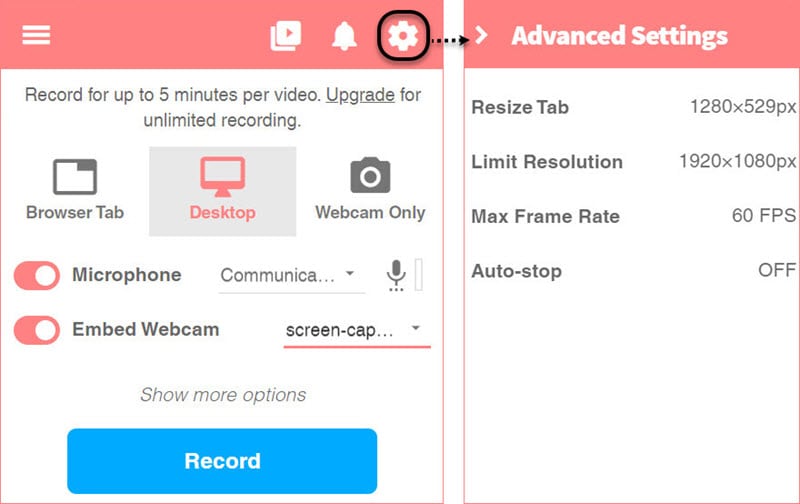 screencastify click that icon record