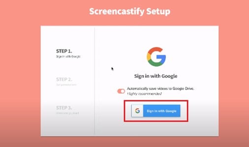 screencastify setup sign in google account