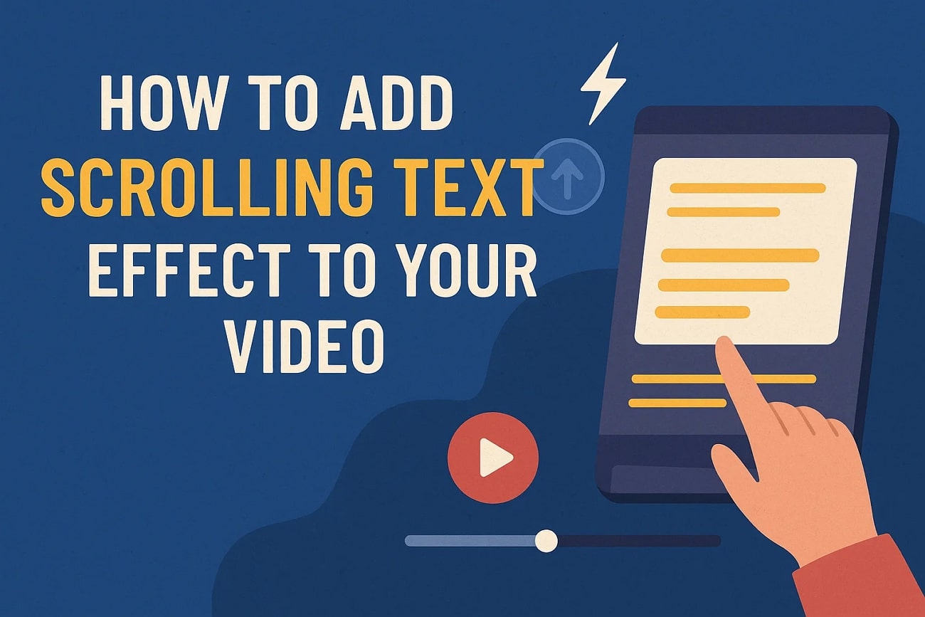 filmora scrolling text video maker guide