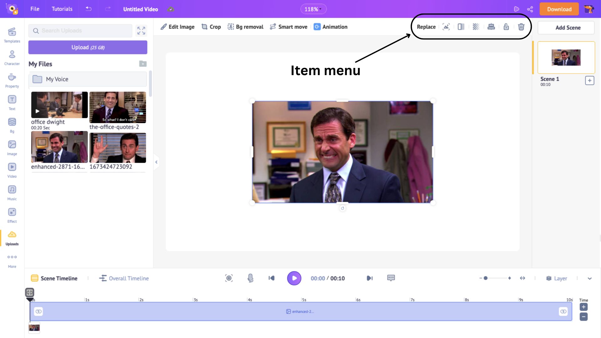 animaker scrolling text maker