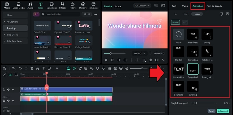 filmora animate and export