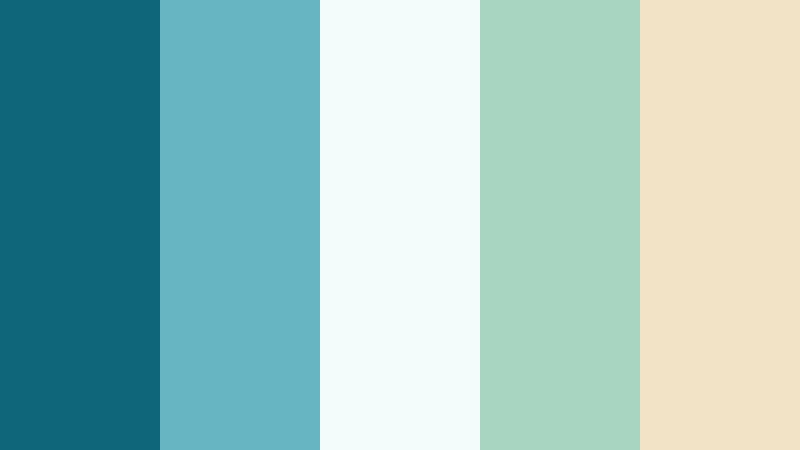 sea glass collection tidal blue color palette with hex codes