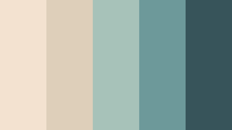 sea grass daydream almond cream color palette with hex codes