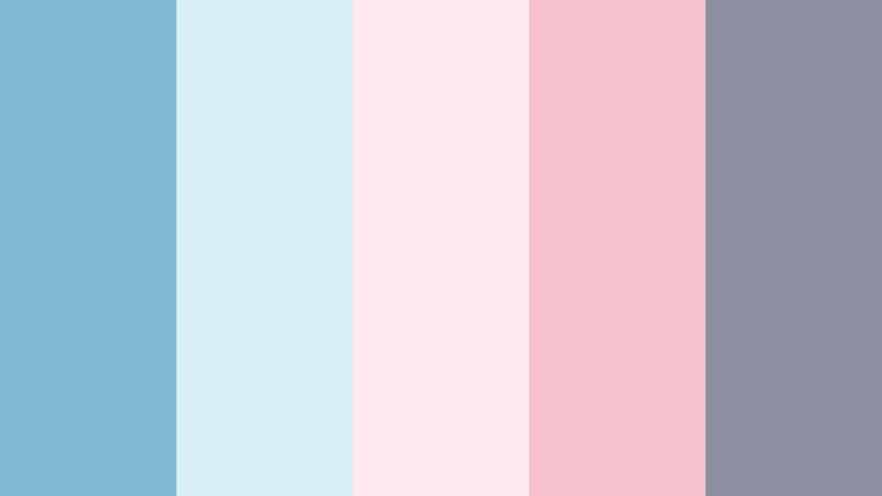 seafoam blush dream soft sea blue color palette with hex codes