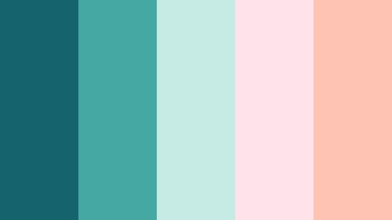 seafoam blush story marine teal color palette with hex codes