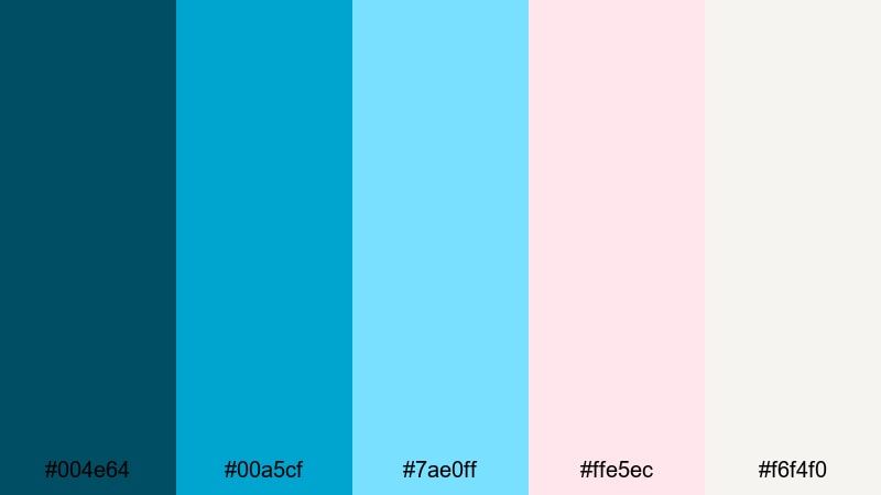 seafoam peacock whisper peacock color palette with hex codes