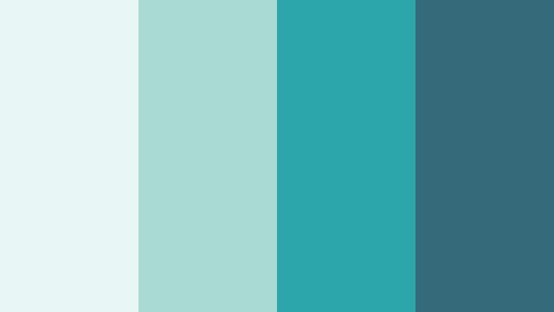 seafoam storybook teal cinema teal accent color palette with hex codes