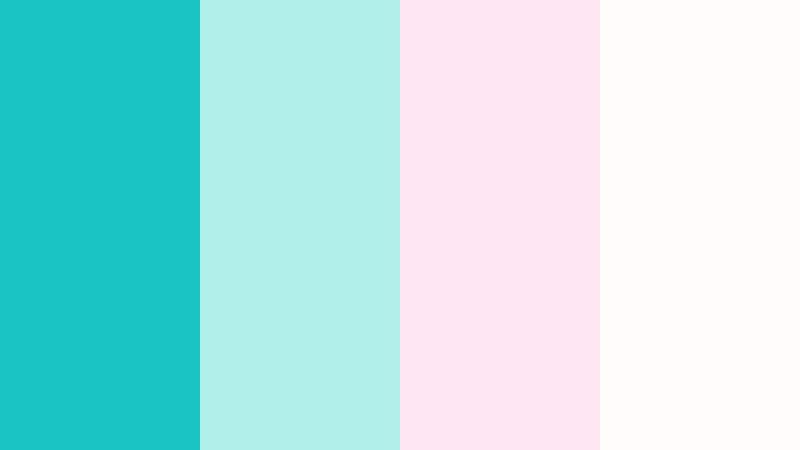 seafoam storytime tropical aqua color palette with hex codes