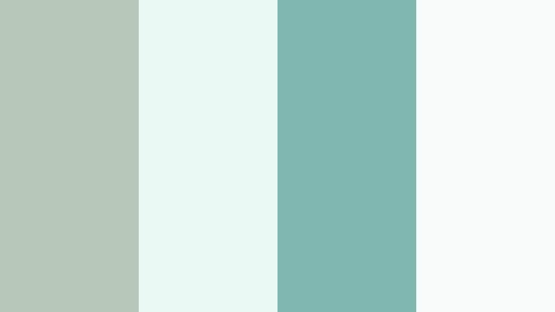 seafoam studio glow eucalyptus mist color palette with hex codes