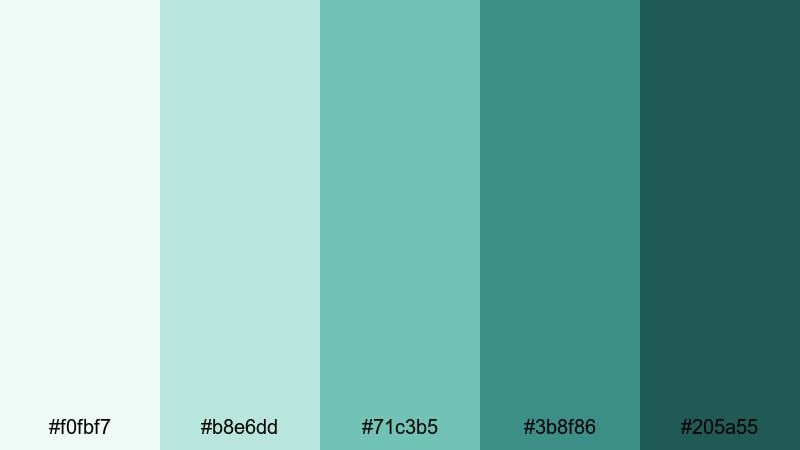 seagrass whisper ocean color palette with hex codes