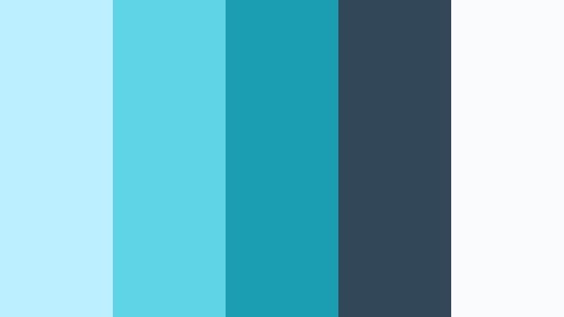 seaport modern chic radiant cyan color palette with hex codes