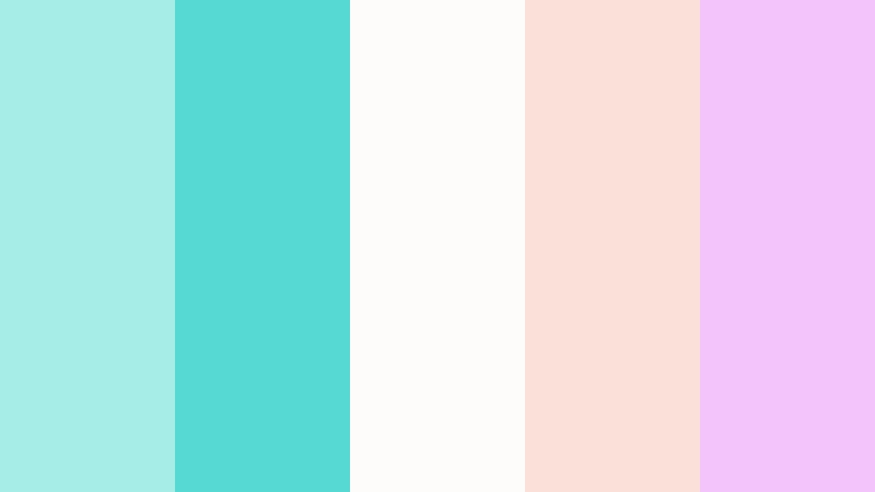 seashell morning glow radiant turquoise color palette with hex codes