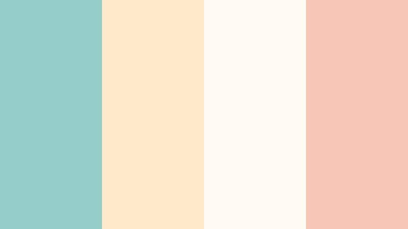 seaside boardwalk pastels cloudy aqua color palette with hex codes