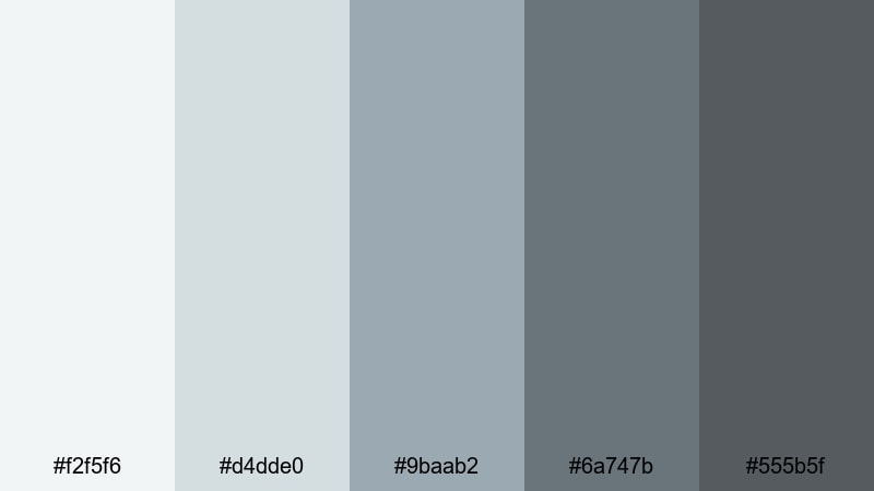 seaside cottage calm blue taupe color palette with hex codes