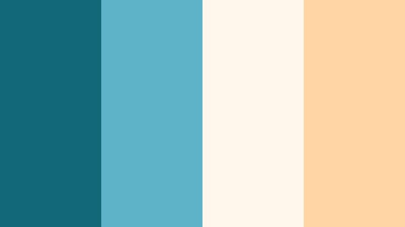 seaside daydream tidal blue color palette with hex codes