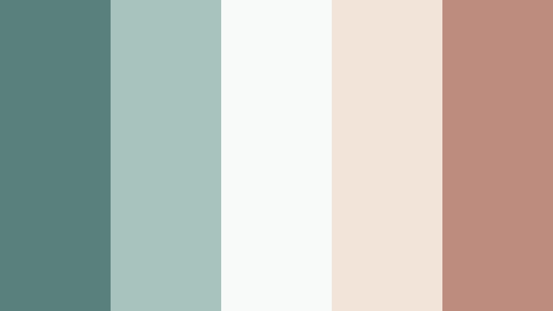 seaside lullaby ashen teal color palette with hex codes