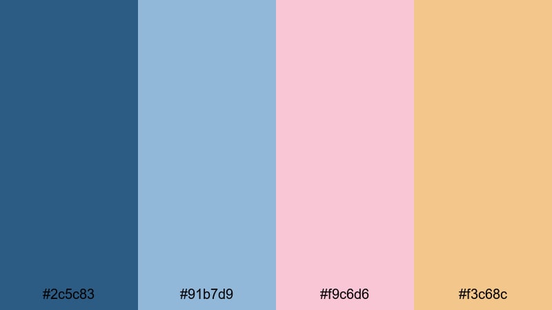 seaside proposal blue rose gold color palette with hex codes