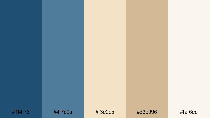 seaside sand drift blue tan color palette with hex codes