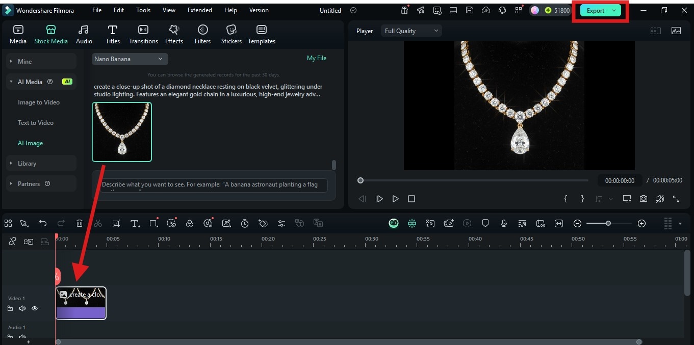 exporting generated image