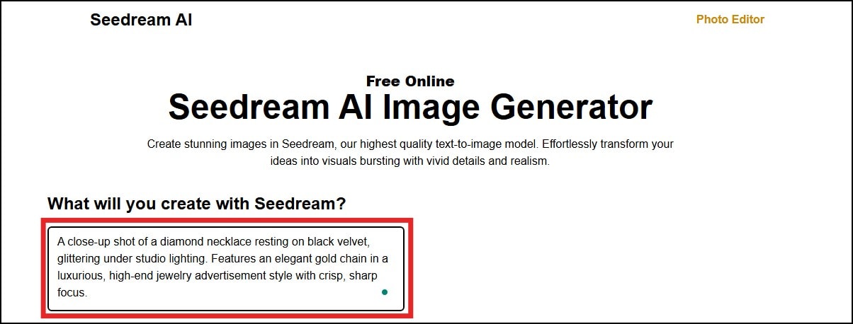 imputing text for image