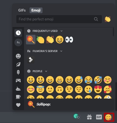 Send emojis on Discord Chat