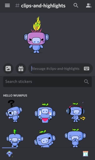  send Discord Stickers on mobile