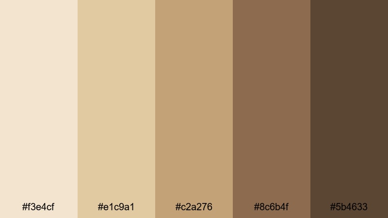 sepia love letters vintage color palette with hex codes