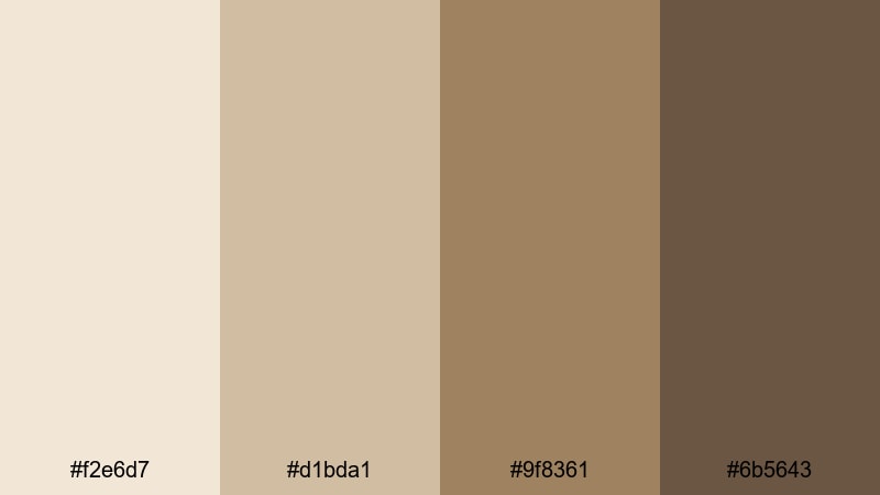 sepia storytime gray brown color palette with hex codes