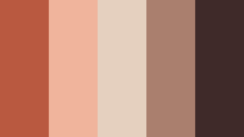 sepia terrace evening warm terracotta color palette with hex codes