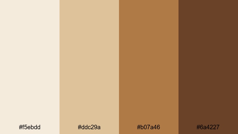 sepia travel diary pale brown color palette with hex codes