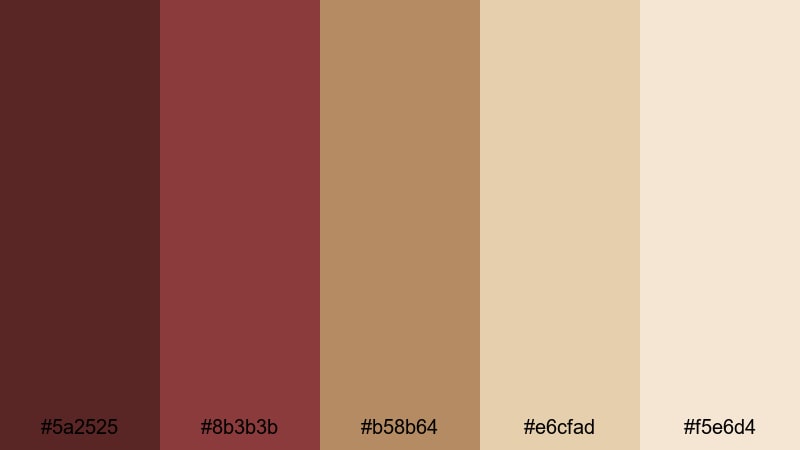 sepia vineyard frames brown burgundy color palette with hex codes