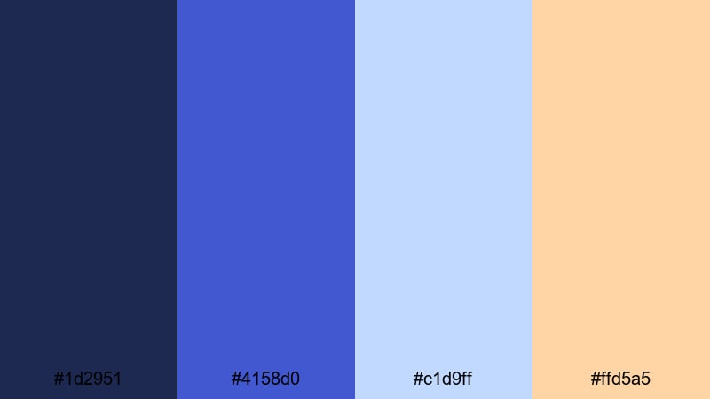 serene dusk story ultramarine blue color palette with hex codes