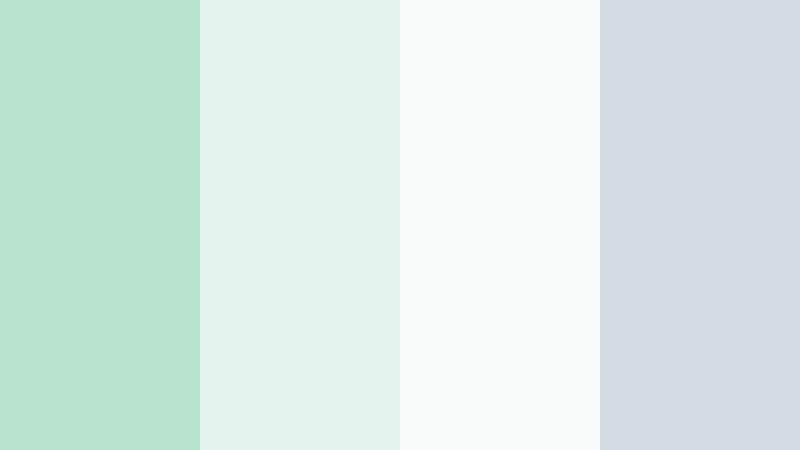 serene workspace glow powdered mint color palette with hex codes
