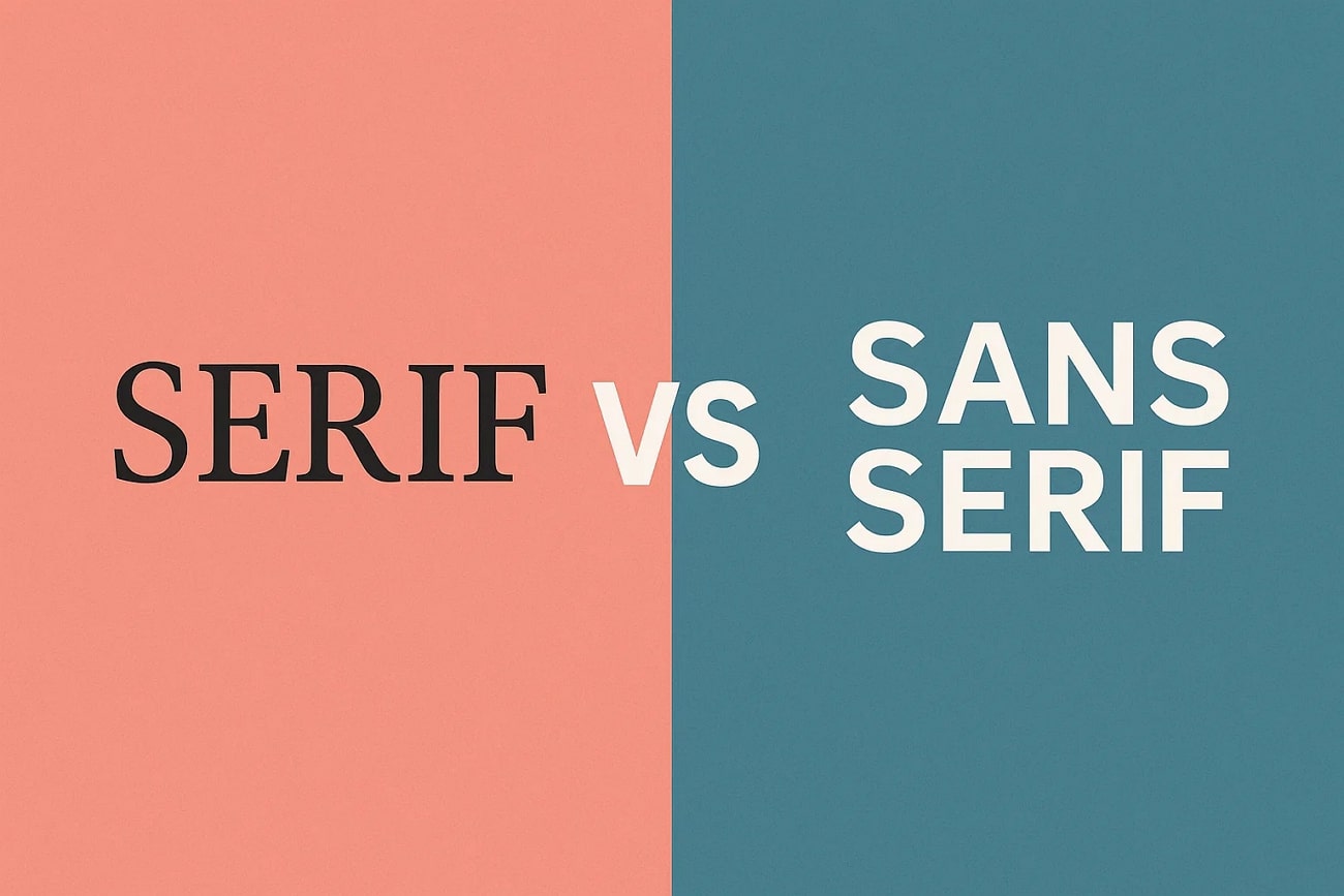 comparison of serif and sans serif