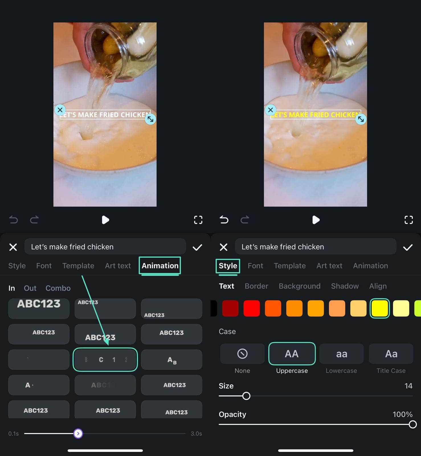customize the font filmora app
