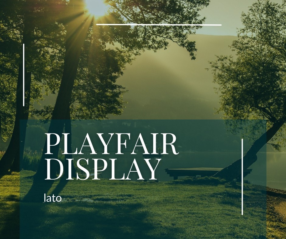 playfair display with lato
