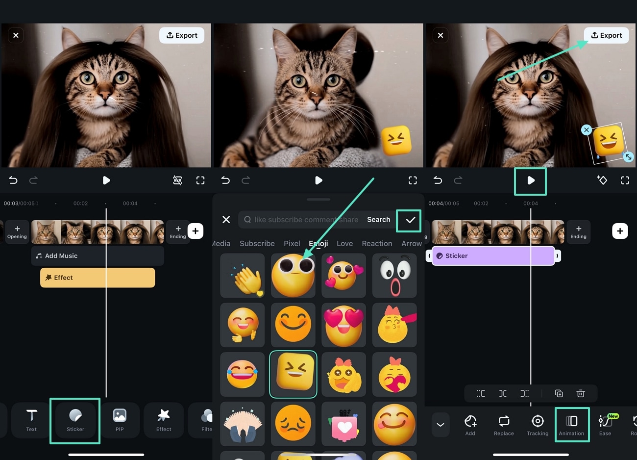 add stickers live photos