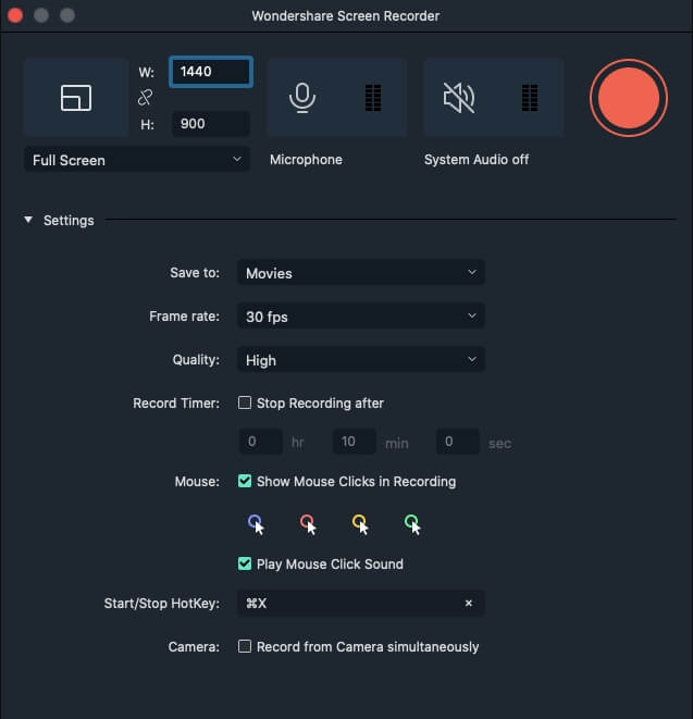  filmora mac enregistre l'écran du pc 