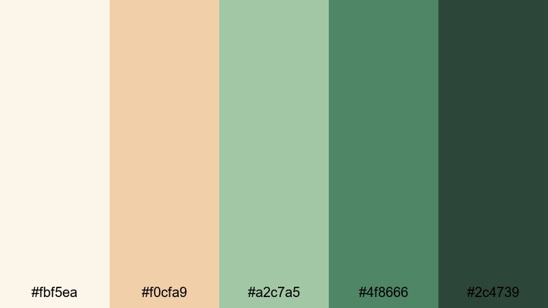 seventies jade wallpaper jade color palette with hex codes
