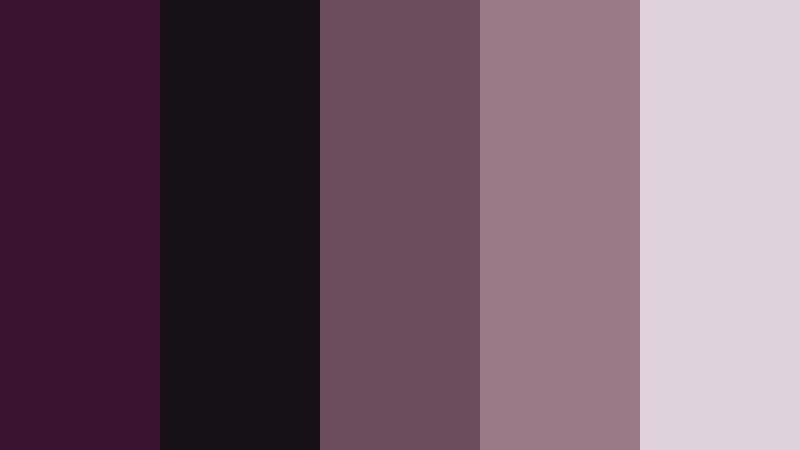 shadowed loft frames deep aubergine color palette with hex codes
